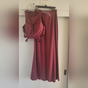 2 price, crop top & long length skirt